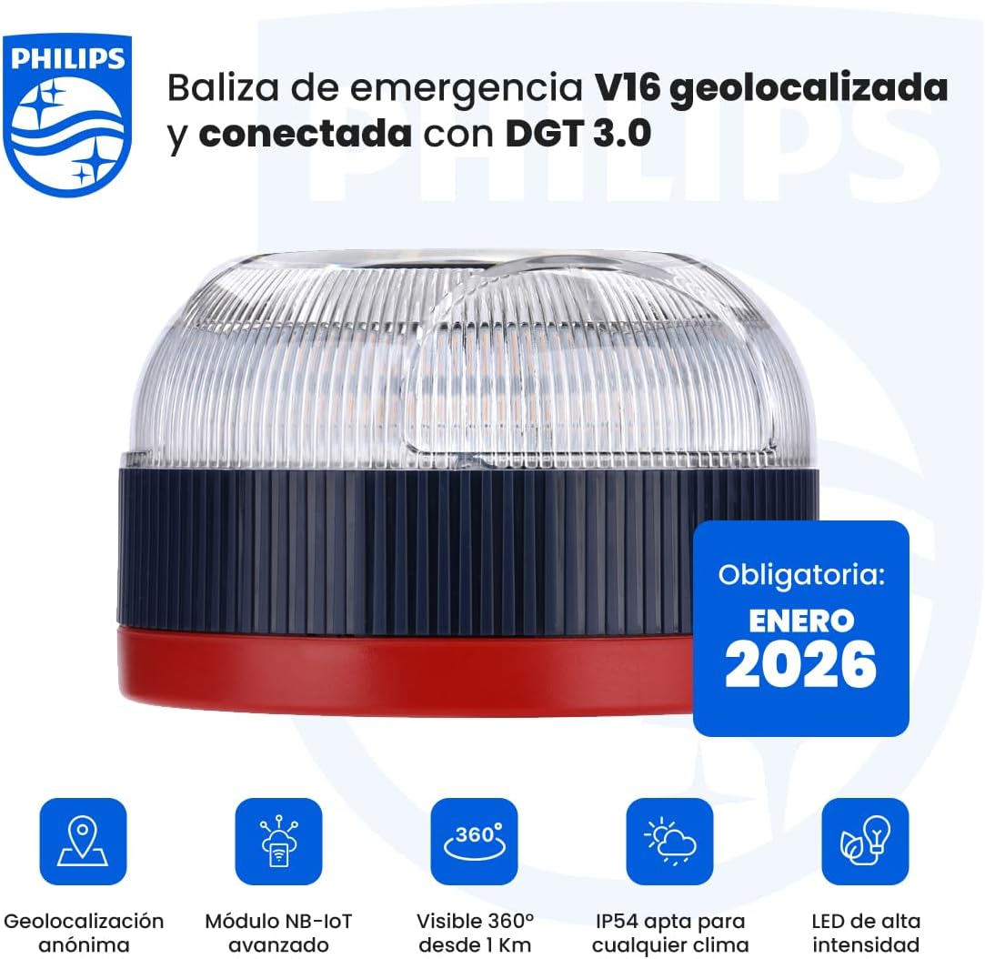 Luz Baliza de Señalización de Emergencia V16 conectada DGT 3.0 Homologada - Imagen 5
